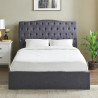 Rosa Fabric Ottoman Storage Bed dark grey