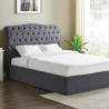 Rosa Fabric Ottoman Storage Bed dark grey side