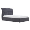 Rosa Fabric Ottoman Storage Bed dark grey siderail