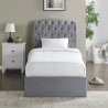 Rosa Fabric Ottoman Storage Bed light grey