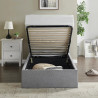 Rosa Fabric Ottoman Storage Bed light grey front