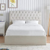 Rosa Fabric Ottoman Storage Bed Natural front