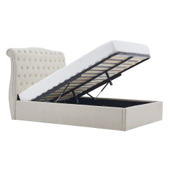 Rosa Fabric Ottoman Storage Bed Natural internal