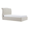 Rosa Fabric Ottoman Storage Bed Natural siderail