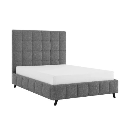 Starla Square Boucle Fabric Bed Frame side