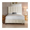 Starla Square Boucle Fabric Bed Frame ivory
