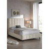 Starla Square Boucle Fabric Bed Frame ivory side