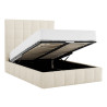 Starla Square Ottoman Storage Bed Frame Boucle Fabric opened