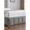 Starla Square Ottoman Storage Bed Frame Boucle Fabric grey footboard