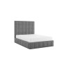 Starla Square Ottoman Storage Bed Frame Boucle Fabric grey side rail
