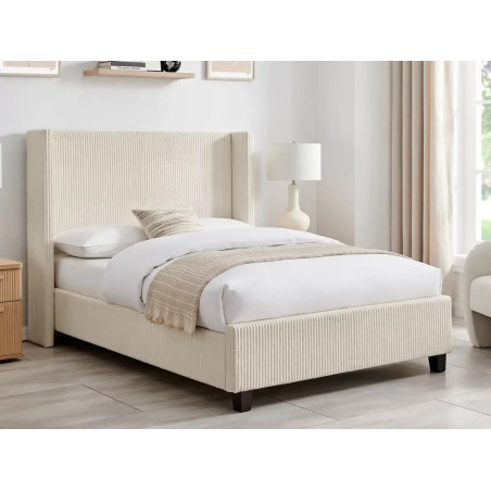 Gemini Cord Fabric Bed Frame ivory