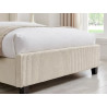 Gemini Cord Fabric Bed Frame ivory footboard
