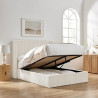 Gemini Cord Fabric Ottoman Bed Frame