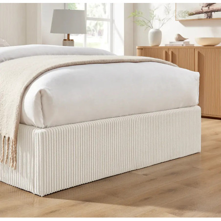 Gemini Cord Fabric Ottoman Bed Frame footend
