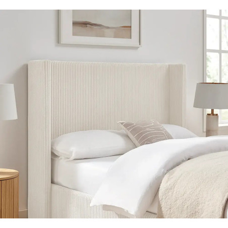 Gemini Cord Fabric Ottoman Bed Frame headend