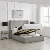 Gemini Cord Fabric Ottoman Bed Frame grey