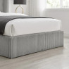 Gemini Cord Fabric Ottoman Bed Frame grey footend