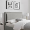 Ursa Drawer Bed Frame Velvet Fabric grey headboard