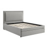 Ursa Drawer Bed Frame Velvet Fabric grey slats