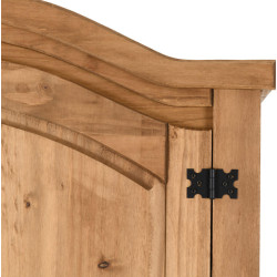 Curved top design of wardrobe in pine