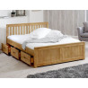 Mission 4ft Small Double Waxed Pine Wooden Storage Bed