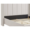 Polaris Recycled Low Carbon Fabric Bed Frame with Slatted Base natural headboard