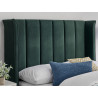 Polaris Recycled Low Carbon Fabric Bed Frame with Slatted Base green headend
