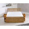 Mission 4ft 6inch Double Waxed Pine Wooden Storage Bed - Home Divine