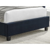 Polaris Recycled Low Carbon Fabric Bed Frame with Slatted Base blue footend