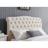 Rosa Fabric Bed Frame with Winged Headboard natural headend