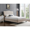 Rosa Fabric Bed Frame with Winged Headboard natural