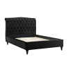 Rosa Fabric Bed Frame with Winged Headboard black internal