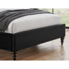 Rosa Fabric Bed Frame with Winged Headboard black footend