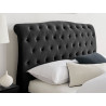 Rosa Fabric Bed Frame with Winged Headboard black headend