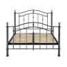 Callisto Metal Bed Frame with Chrome Finials, Sprung Slatted Base slats