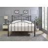 Callisto Metal Bed Frame with Chrome Finials, Sprung Slatted Base front