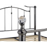 Callisto Metal Bed Frame with Chrome Finials, Sprung Slatted Base footend
