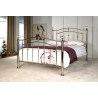 Callisto Metal Bed Frame with Chrome Finials, Sprung Slatted Base