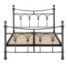 Gamma Metal Bed Frame Antique Nickel Finish, Vintage Design Sprung Slatted Base front