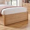 Juno Storage Bed Frame Oak Wooden Slatted Base footend