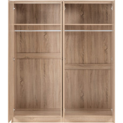 Malvern 4 Door Wardrobe oak internal