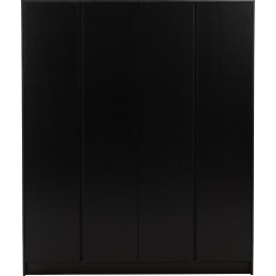 Malvern 4 Door Wardrobe black front