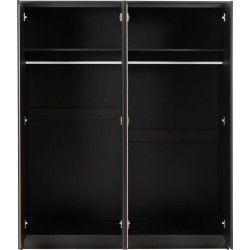 Malvern 4 Door Wardrobe black internal
