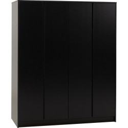 Malvern 4 Door Wardrobe black closed