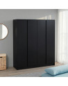 Malvern 4 Door Wardrobe black