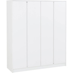 Malvern 4 Door Wardrobe white closed