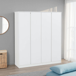 Malvern 4 Door Wardrobe white