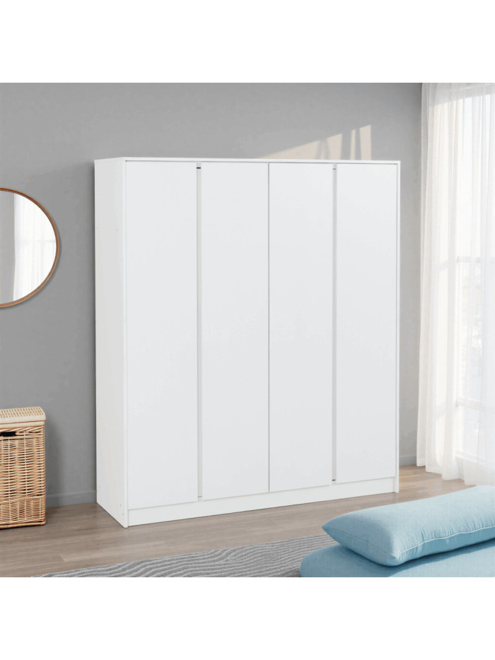 Malvern 4 Door Wardrobe white