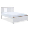 Chester Shaker Style Wooden Bed Frame Oak and White side rail