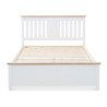 Chester Shaker Style Wooden Bed Frame Oak and White footboard